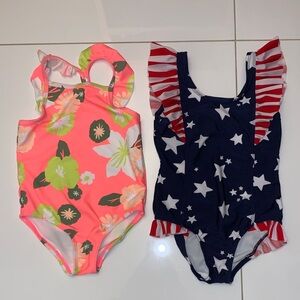 Set of 2 - Cat & Jack Girls Swimsuits